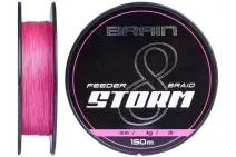 Шнур Brain Storm 8X (pink) 150м 0.10мм 13lb/5.9кг