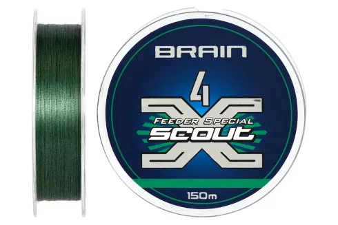 Шнур Brain Scout 4X 150м (deep green) 0.080мм 4.4кг