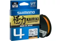 Шнур Shimano Kairiki 4 PE (Hi-Vis Orange) 150м 0.28мм 26.0кг