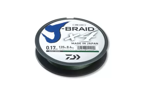 Шнур Daiwa J-Braid X4E 0.10мм 135м 3.8кг (темно-зелений)