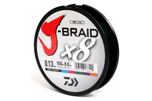 Шнур Daiwa J-Braid X8 0.06мм 150м 4кг (мультицвет)