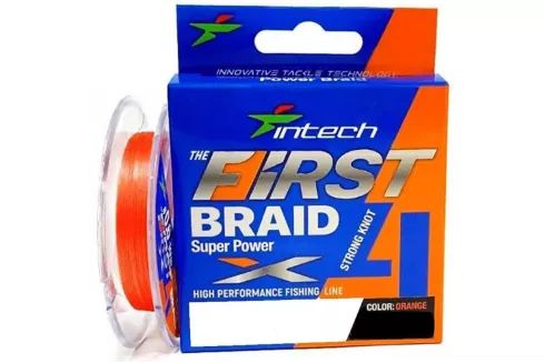 Шнур Intech First Braid X4 100м #0.6/0.128мм 10lb/ 4.54кг