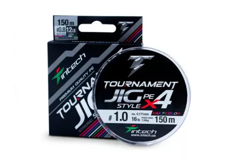 Шнур Intech Tournament Jig Style PE X4 Multicolor 150м #0.6/0.128мм 10lb/ 4.54кг