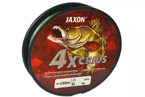 Шнур Jaxon Crius 4x 150м темно-зелений 0.10мм 7кг