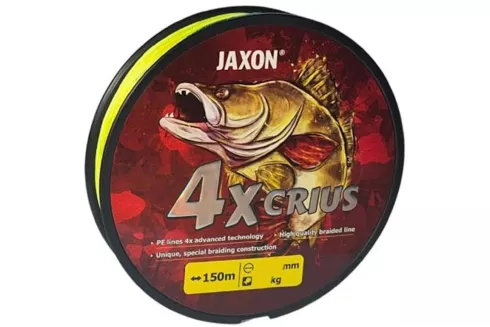 Шнур Jaxon Crius 4x 150м жовтий 0.12мм 10кг