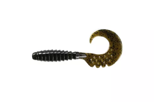 Силикон FishUP Fancy Grub 1"/ 12шт, цвет: 043 Watermelon Brown/Black