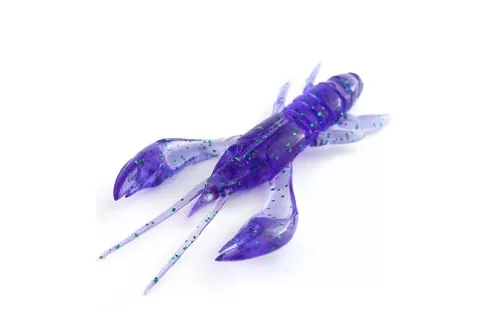 Силікон FishUP Real Craw 1.5"/ 10шт, колір: 060 Dark Violet/Peacock & Silver