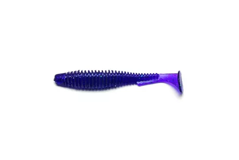 Силікон FishUP U-Shad 2.5"/ 9шт, колір: 060 Dark Violet/Peacock & Silver