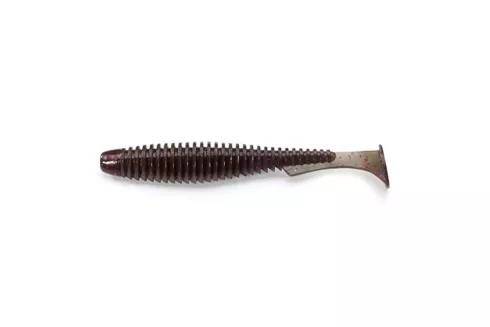 Силикон FishUP U-Shad 3"/ 9шт, цвет: 050 Green Pumpkin Brown/Red & Purple