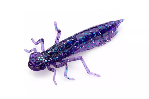 Силикон FishUP Dragonfly 1.2" (10шт/уп), цвет: 060 - Dark Violet/Peacock & Silver