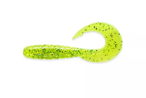 Силикон FishUP Mighty Grub 4.5" (4шт/уп), цвет: 026 - Flo Chartreuse/Green