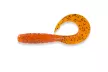 Силикон FishUP Mighty Grub 4.5" (4шт/уп), цвет: 049 - Orange Pumpkin/Black