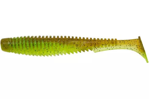 Силікон FishUP U-Shad 4" (8шт/уп), колір: 204 - Green Pumpkin/Chartreuse