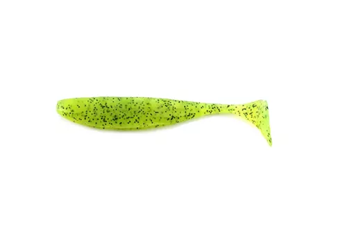 Силикон FishUP Wizzle Shad 1.4" (10шт/уп), цвет: 055 - Chartreuse/Black