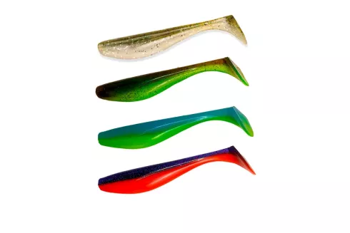 Силикон FishUP Wizzle Shad 5" (4шт/уп), цвет: MIX02 - 202, 204, 206, 207
