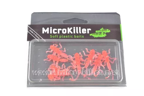Силікон Microkiller «Веснянка» 1.4"/ 8шт, колір: малиновый флюоресцентный