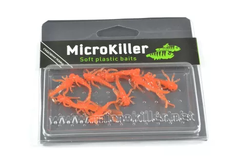 Силікон Microkiller «Поденка» 1.2"/ 12шт, колір: морковный