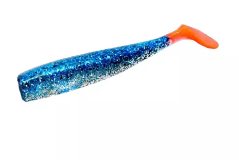 Силикон Lunker City Shaker 3.25" (8 шт/уп), цвет: 279 Blue Ice Firetail