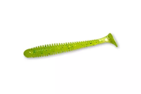 Силикон Crazy Fish Vibro Worm 3.4" (5шт/уп), цвет: 20 Kiwi