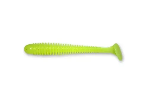 Силикон Crazy Fish Vibro Worm 3.4" (5шт/уп), цвет: 06 Chartreuse