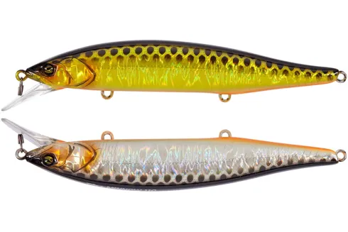 Воблер Jackall RV-Minnow 110SP 16.3г, колір: HL Gold & Silver Black