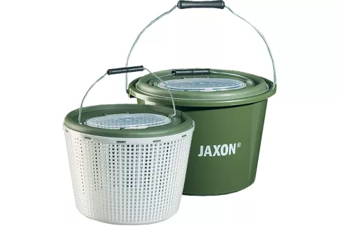 Кан для живца Jaxon круглый з сеткой RH-164 33x23x23см 11л