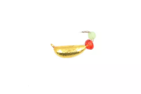 Мормишка вольфрамова Diskus Банан Ризький 2125 2.5мм 0.37г, колір: золото