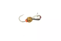 Мормышка вольфрамовая Diskus Капля с ушком с камнем и граненым шаром 0.46г/ 3мм