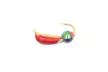 Мормишка вольфрамова Diskus Банан з пропилом і кулею 0.55г/3мм, колір: червоний