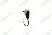 Мормишка вольфрамова Diskus Крапля з вушком 0.49г/3мм, колір: чорний